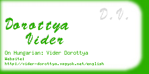 dorottya vider business card